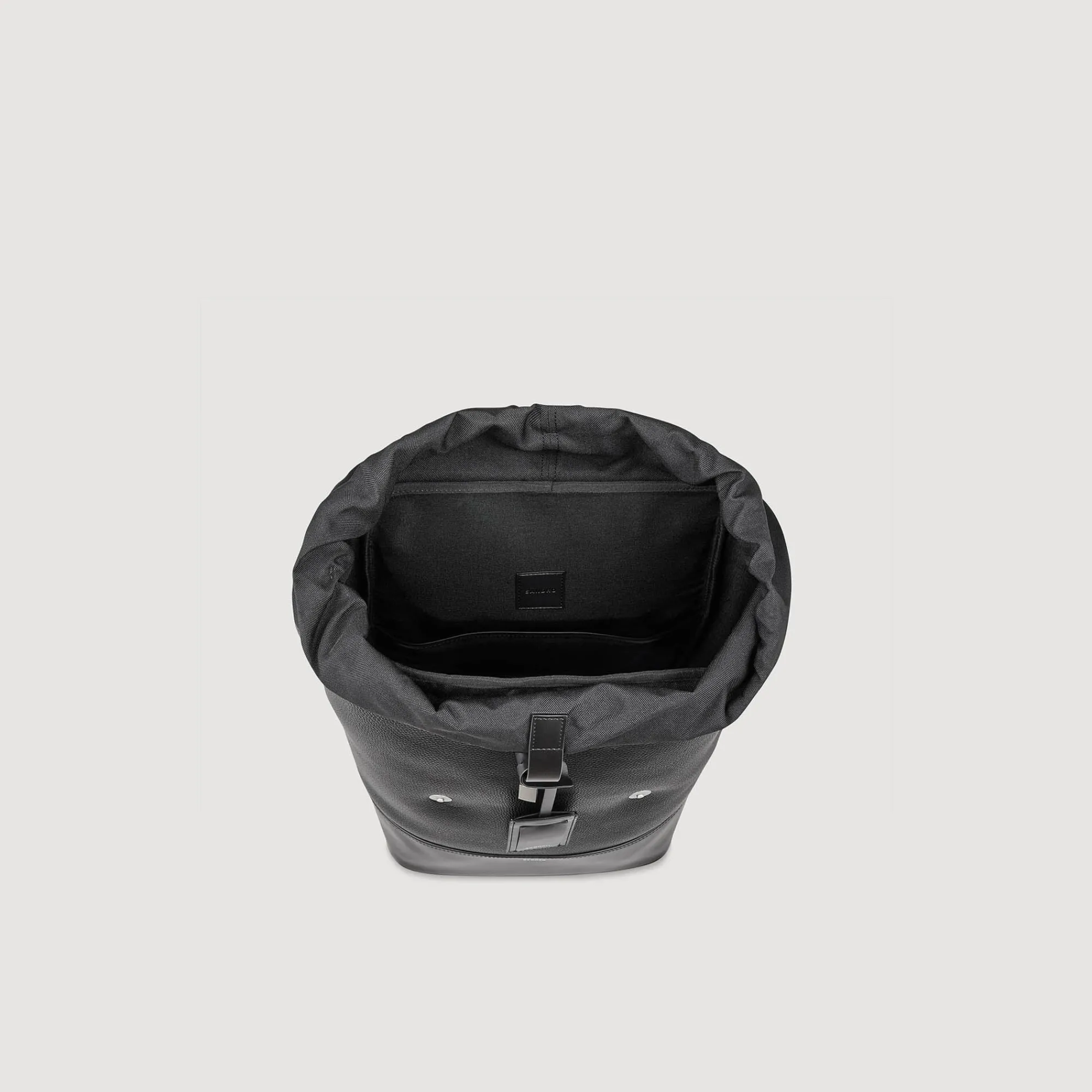 Homem Sandro Paris Mochila De Tecido E Couro