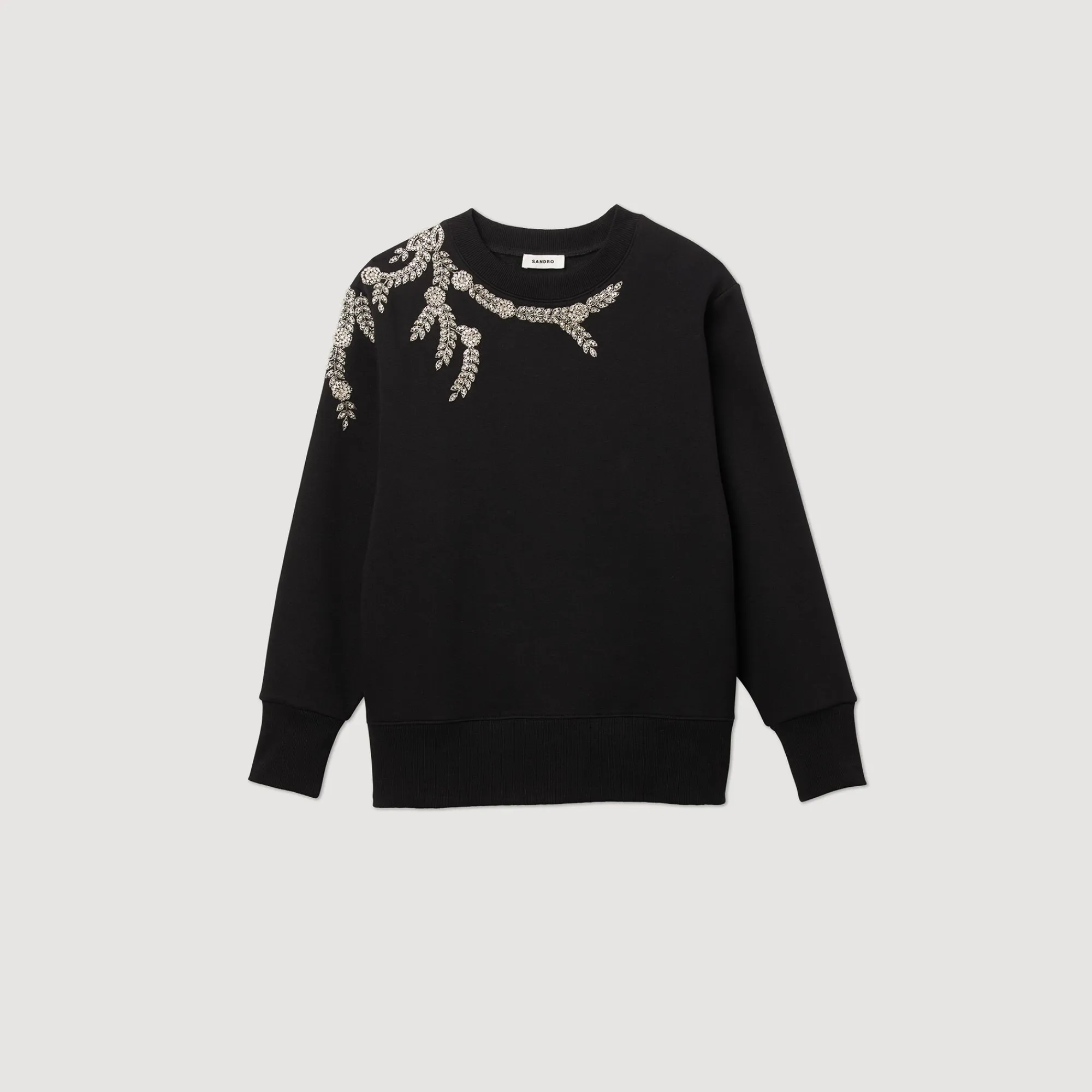Mulheres Sandro Paris Moletom Com Bordado De Joias