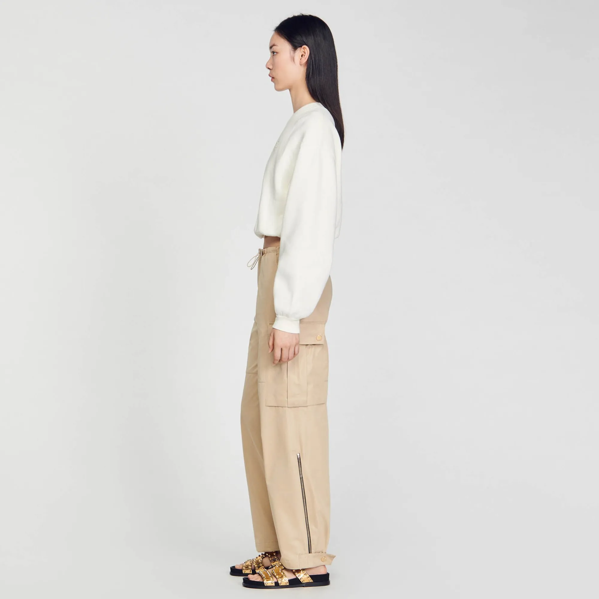 Mulheres Sandro Paris Moletom Recortado