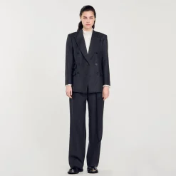 Mulheres Sandro Paris Paleto Listrado