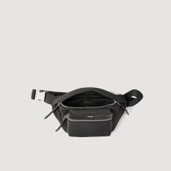 Homem Sandro Paris Pochete Em Tecido E Couro