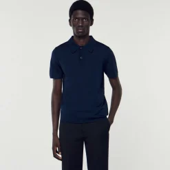 Homem Sandro Paris Polo De Malha De Manga Curta