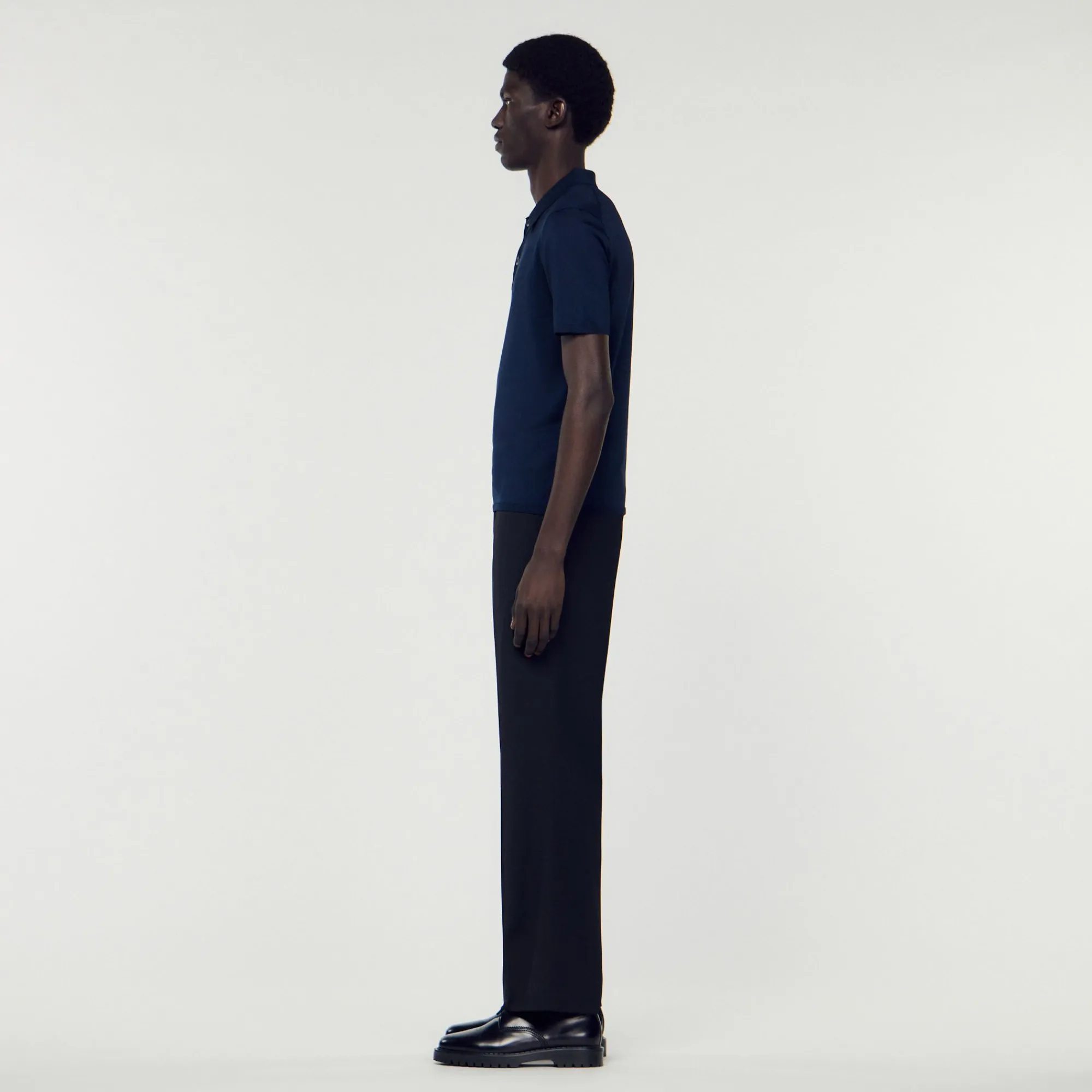 Homem Sandro Paris Polo De Malha De Manga Curta