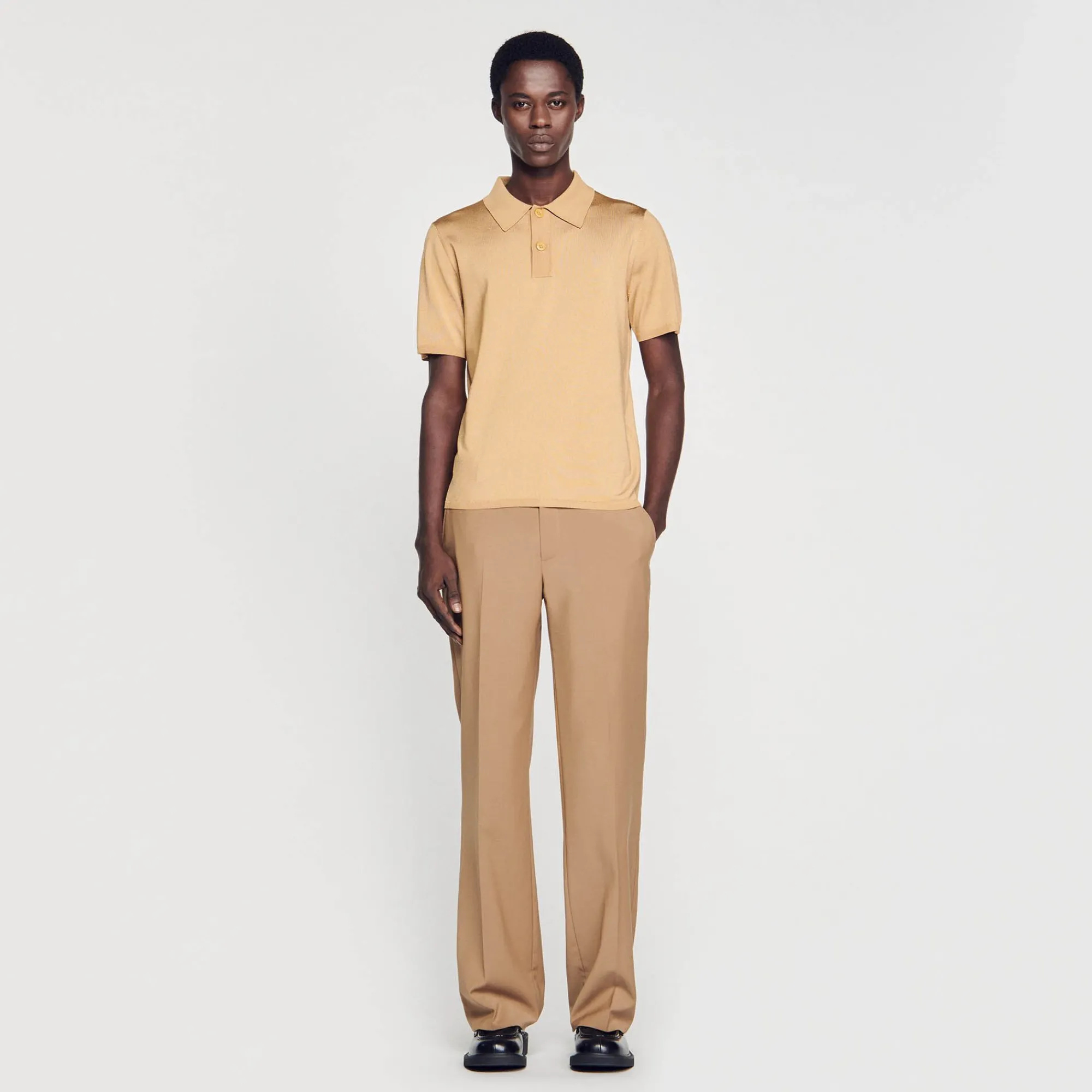 Homem Sandro Paris Polo De Malha De Manga Curta