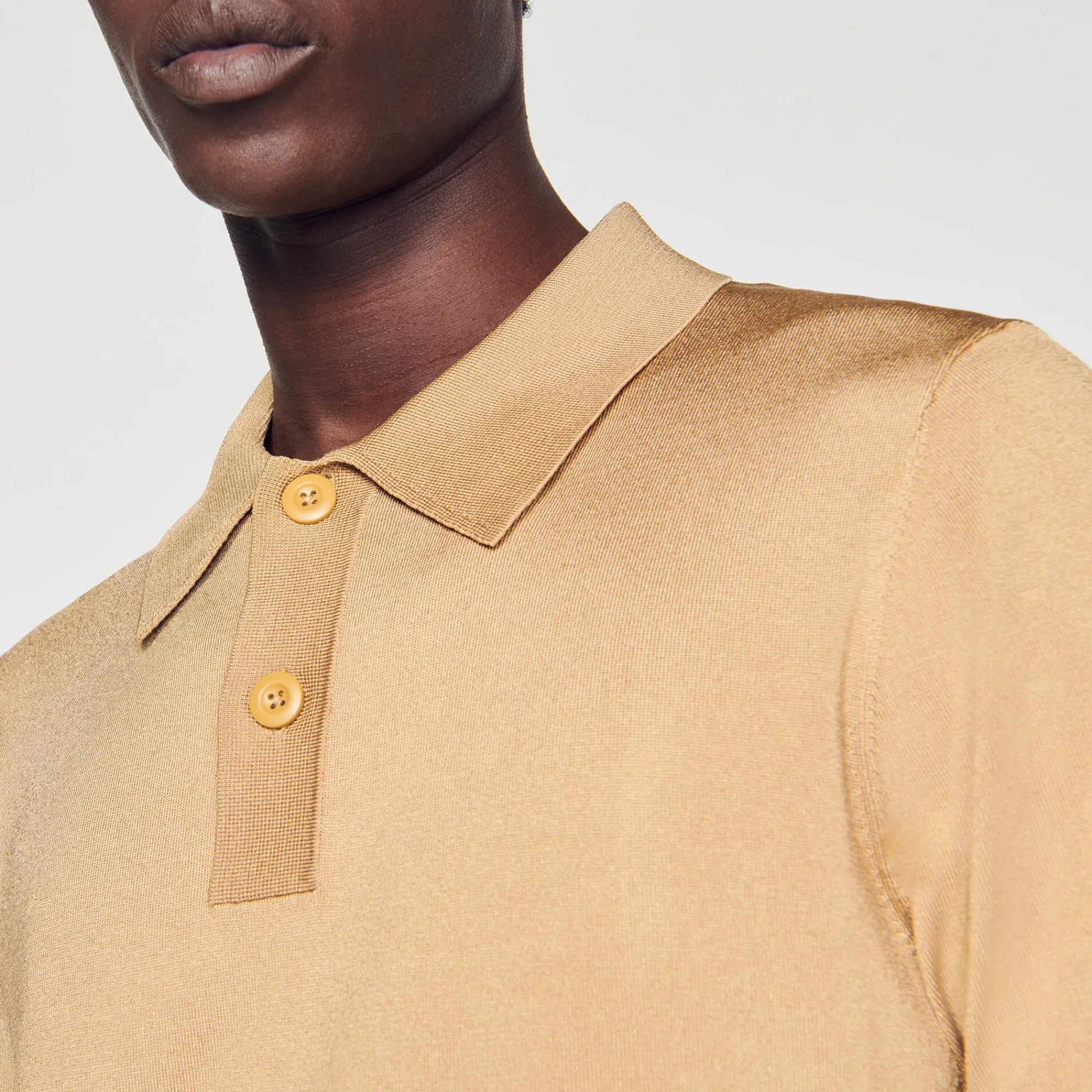 Homem Sandro Paris Polo De Malha De Manga Curta