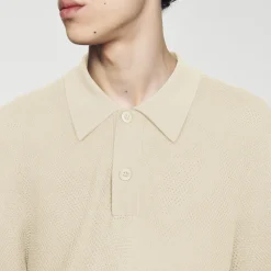 Homem Sandro Paris Polo De Malha Perfurada