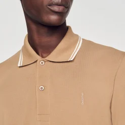 Homem Sandro Paris Polo Pique De Algodao