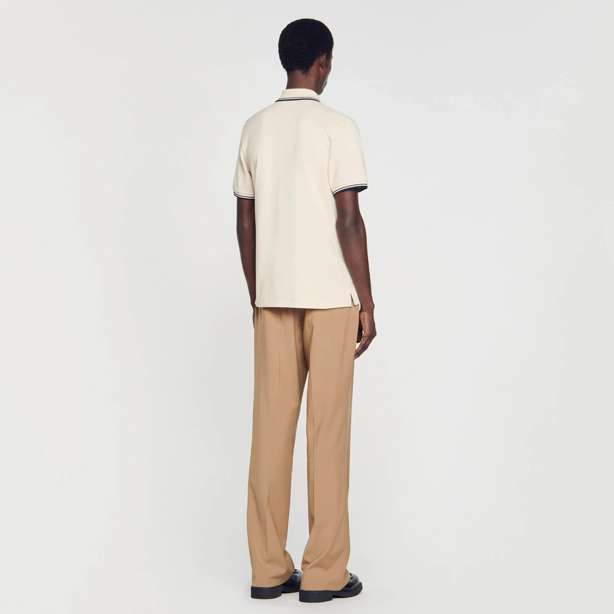 Homem Sandro Paris Polo Pique De Algodao