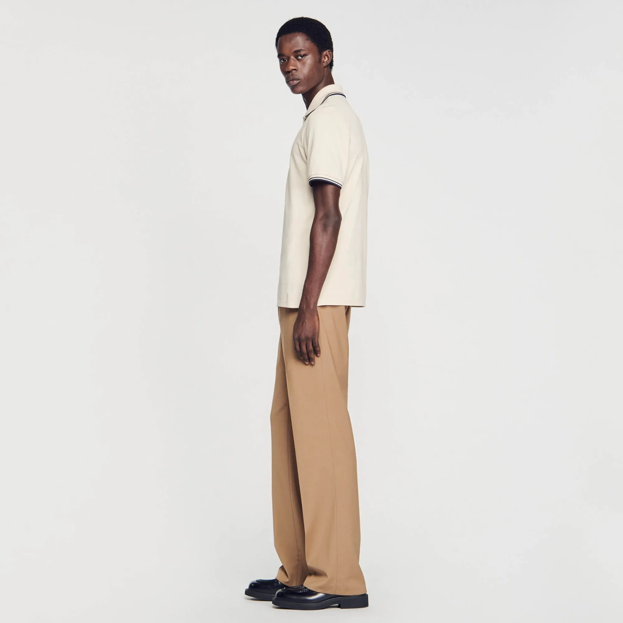 Homem Sandro Paris Polo Pique De Algodao