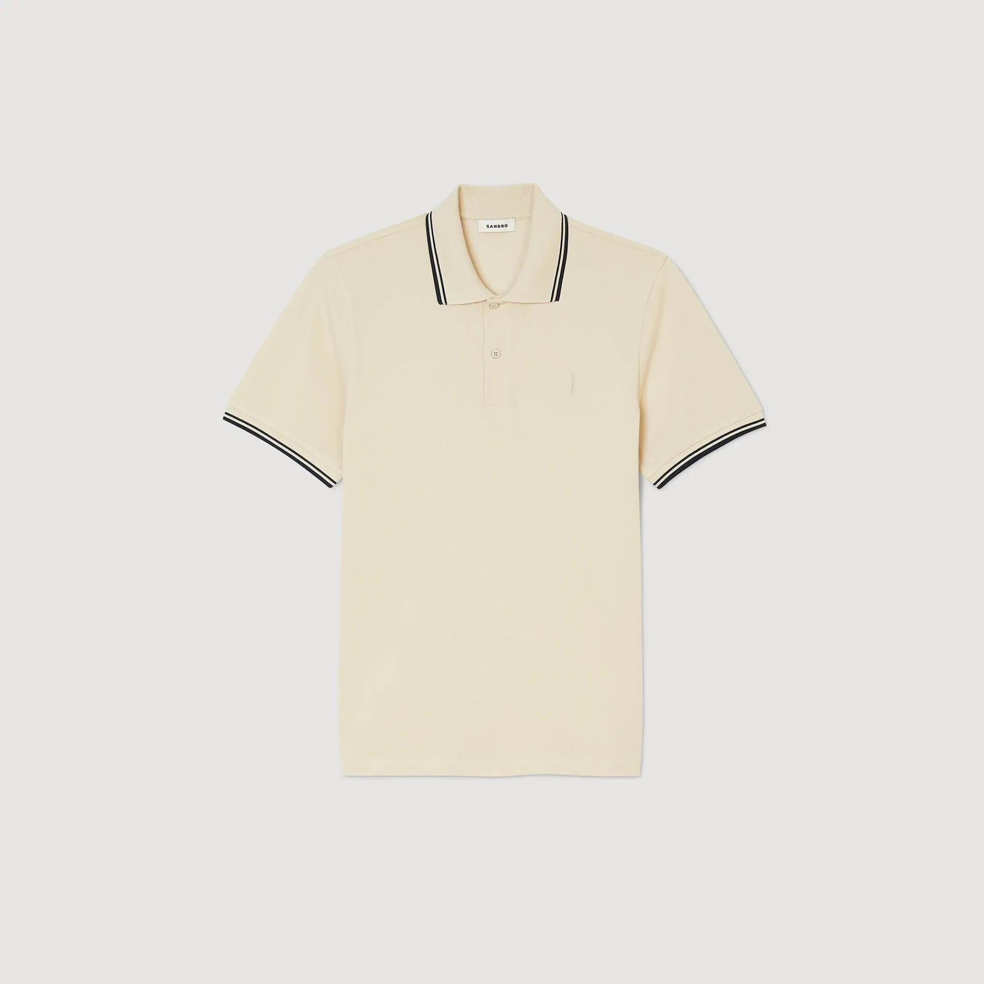 Homem Sandro Paris Polo Pique De Algodao