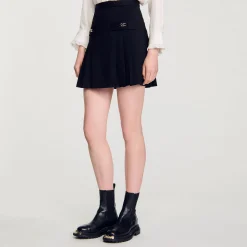 Mulheres Sandro Paris Saia Curta Com Pregas Acolchoadas