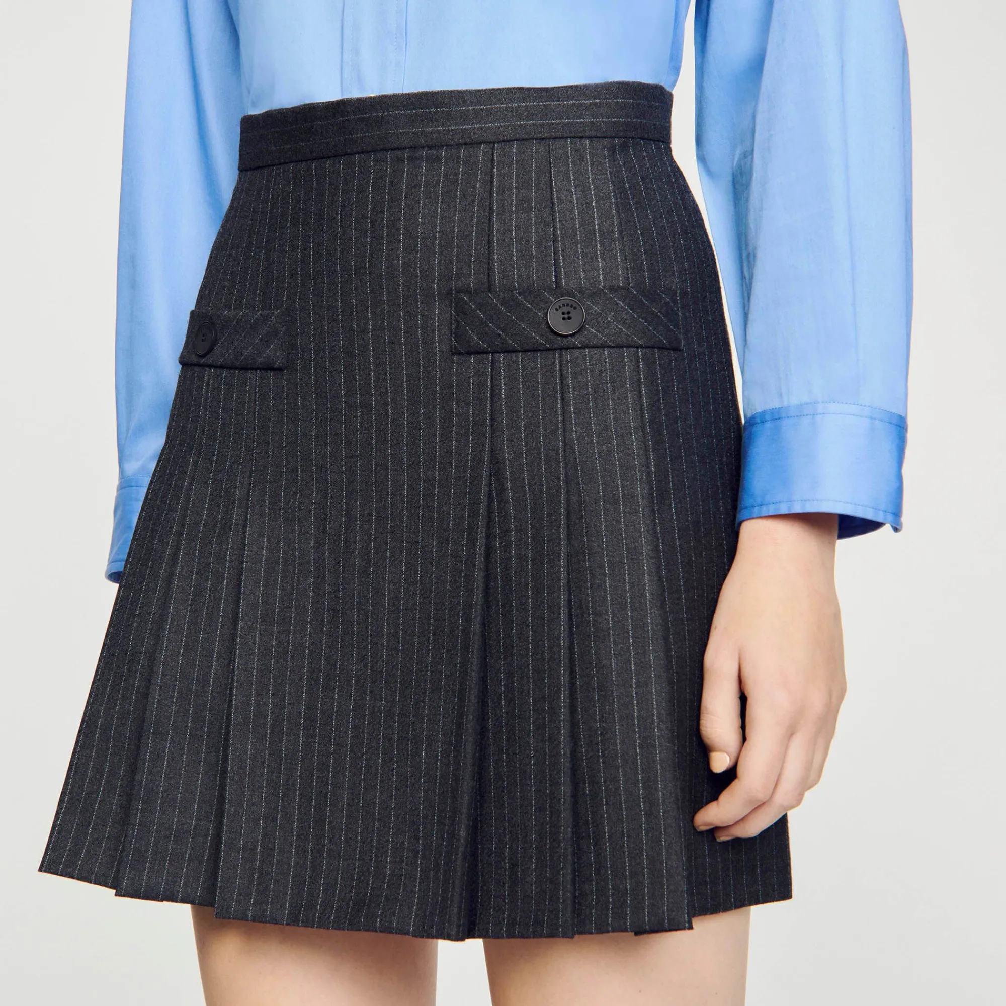 Mulheres Sandro Paris Saia Curta Listrada