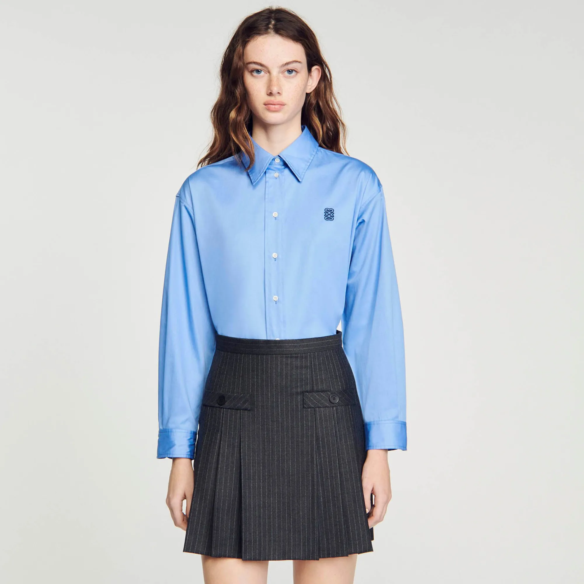 Mulheres Sandro Paris Saia Curta Listrada