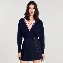 Mulheres Sandro Paris Saia Curta Plissada