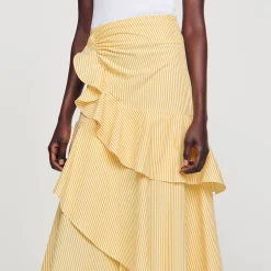 Mulheres Sandro Paris Saia Longa Assimetrica