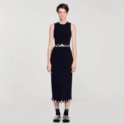 Mulheres Sandro Paris Saia Longa De Malha