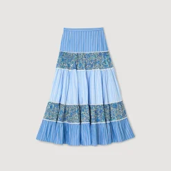 Mulheres Sandro Paris Saia Longa De Retalhos