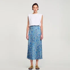 Mulheres Sandro Paris Saia Longa Fluida Com Estampa Floral