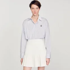 Mulheres Sandro Paris Saia Plissada