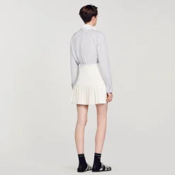 Mulheres Sandro Paris Saia Plissada