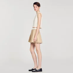 Mulheres Sandro Paris Saia Plissada