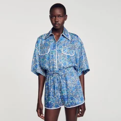 Mulheres Sandro Paris Shorts Com Estampa Floral