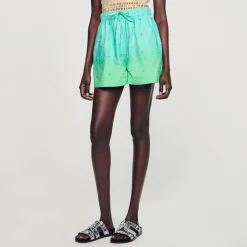 Mulheres Sandro Paris Shorts Com Strass