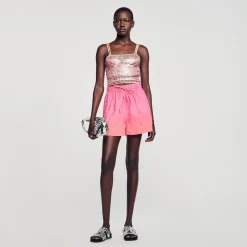 Mulheres Sandro Paris Shorts Com Strass