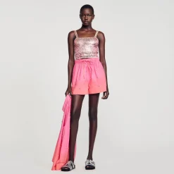 Mulheres Sandro Paris Shorts Com Strass