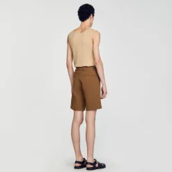 Homem Sandro Paris Shorts De Algodao