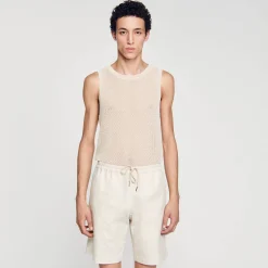 Homem Sandro Paris Shorts De Algodao