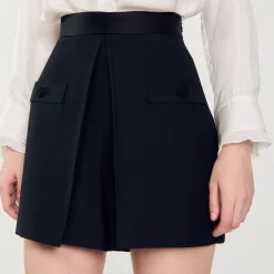 Mulheres Sandro Paris Shorts De Cintura Alta Com Botoes