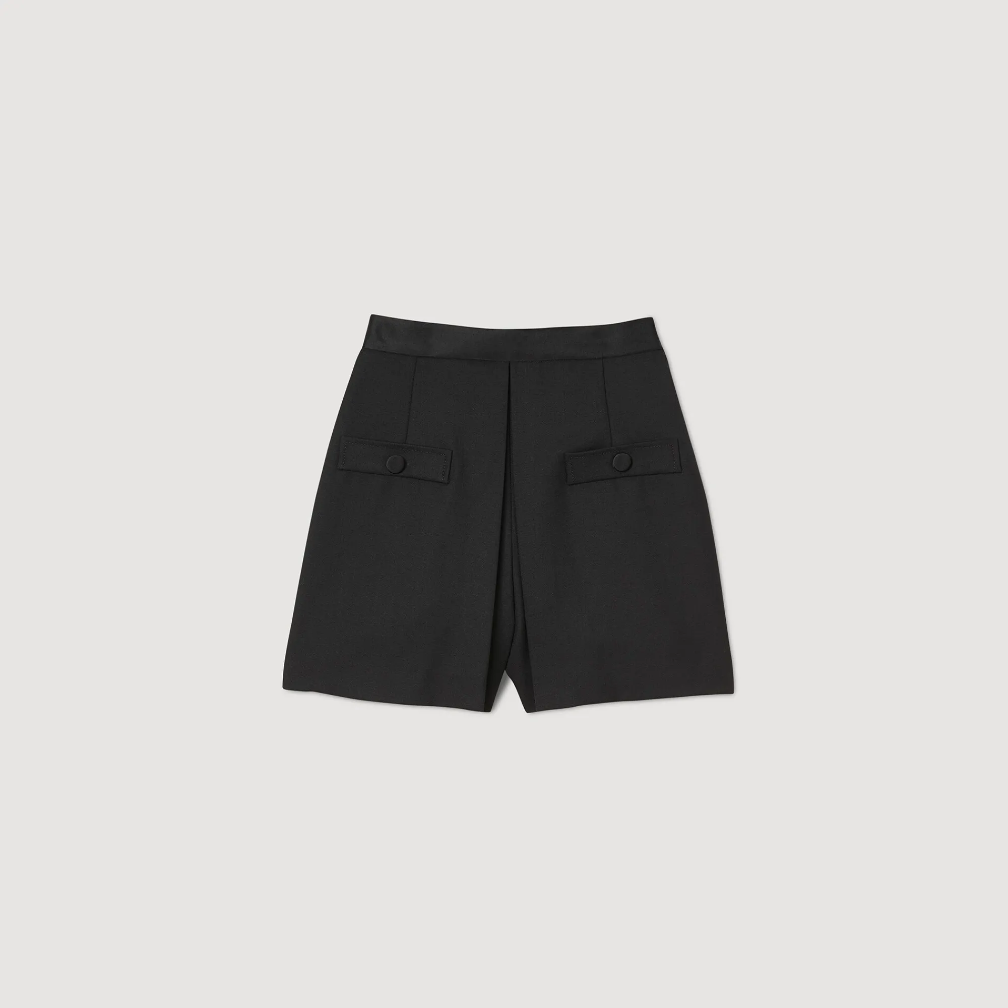 Mulheres Sandro Paris Shorts De Cintura Alta Com Botoes