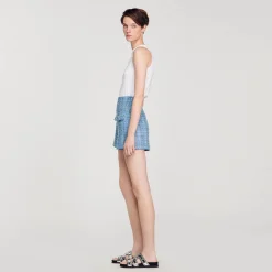 Mulheres Sandro Paris Shorts De Tweed