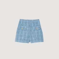Mulheres Sandro Paris Shorts De Tweed