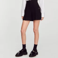 Mulheres Sandro Paris Shorts De Tweed Com Cintura Alta