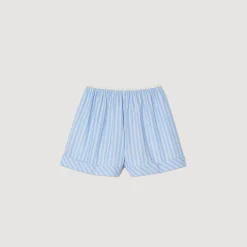 Mulheres Sandro Paris Shorts Largos De Algodao