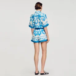 Mulheres Sandro Paris Shorts Largos E Estampados