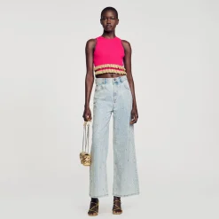 Mulheres Sandro Paris Sueter Com Babados