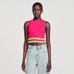 Mulheres Sandro Paris Sueter Com Babados