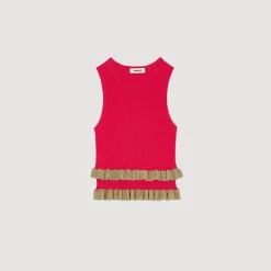 Mulheres Sandro Paris Sueter Com Babados