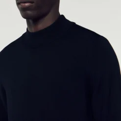 Homem Sandro Paris Sueter Com Gola Funil