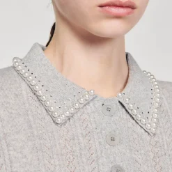 Mulheres Sandro Paris Sueter Curto Tipo Polo