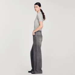 Mulheres Sandro Paris Sueter Curto Tipo Polo