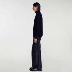 Homem Sandro Paris Sueter De Gola Alta De La E Caxemira