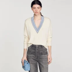 Mulheres Sandro Paris Sueter De La E Caxemira