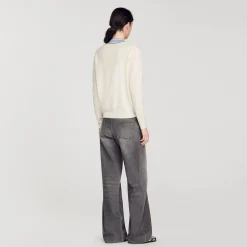 Mulheres Sandro Paris Sueter De La E Caxemira