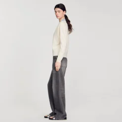 Mulheres Sandro Paris Sueter De La E Caxemira