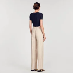 Mulheres Sandro Paris Sueter De Malha Brilhante