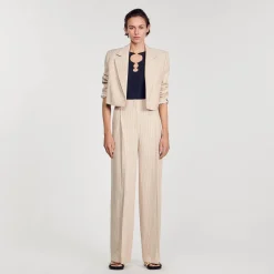 Mulheres Sandro Paris Sueter De Malha Brilhante